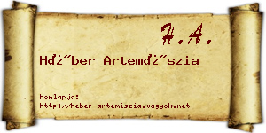 Héber Artemíszia névjegykártya